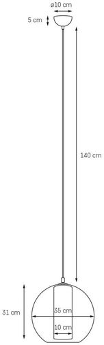 Lampa wisząca KASPA Merida L na Arena.pl