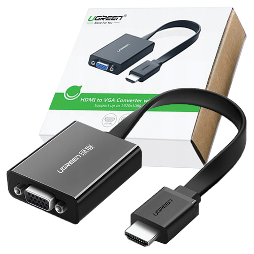 adapter hdmi do vga ugreen mm103, 16cm (czarny) na Arena.pl