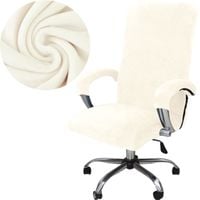 POKROWIEC NA FOTEL OBROTOWY WELUR  L KREMOWY