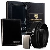 portfel i pasek box ptn 1549-125-k20-bw-7348 black