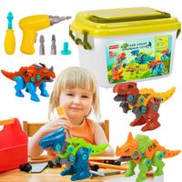 Zestaw Konstrukcyjny Z Wkrętarką Dinozaur Do Skręcania Klocki Zestaw Śrubki