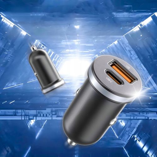 SZYBKA ŁADOWARKA SAMOCHODOWA USB USB-C QC 3.0 PD 30W DO ZAPALNICZKI MOCNA na Arena.pl