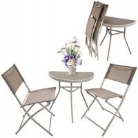 Meble na Balkon Ogród Taras Komplet STÓŁ 2 KRZESŁA zestaw ogrodowe