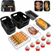 14 SZTUK ZESTAW AKCESORIA DO PHILIPS DUAL BASKET 3000/5000 AIRFRYER