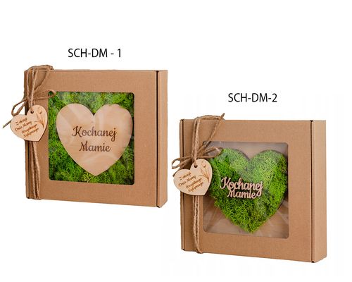 Prezent Na Dzień Matki Serce Wykończone Chrobotkiem W Pudełku na Arena.pl