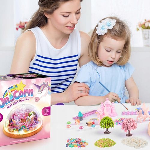 ZESTAW LAMPKA NOCNA Z POZYTYWKĄ DO TWORZENIA JEDNOROŻCÓW DLA DZIEWCZYNEK na Arena.pl