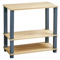 REGAŁ Z PÓŁKAMI DO SALONU NISKI 3 PÓŁKI MDF PÓŁKA NA KSIĄŻKI 60 x 58,5 cm