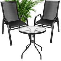 zestaw mebli ogrodowych meble ogrodowe czarny komplet stół i krzesła ogród