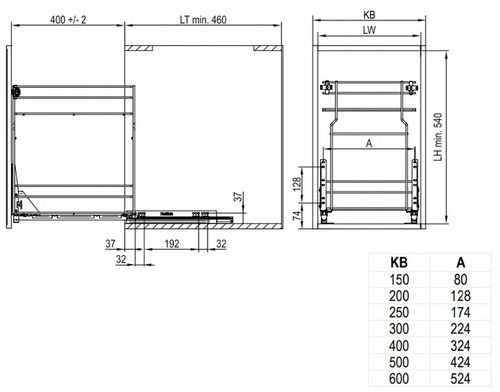 Kosz cargo wysuwany Multi Variant 250 prowadnice dolne cichy domyk na Arena.pl
