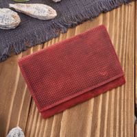 portfel damski skórzany we wzory geometryczne mały