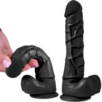 Czarny Penis Xl Męskie Dildo Z Jądrami Dong Jbl