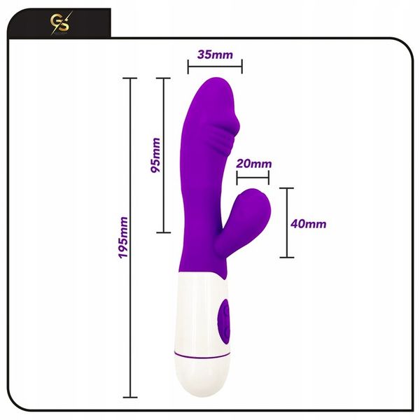 WIBRATOR DAMSKI DO ŁECHTACZKI DLA PAR KRÓLICZEK 30PROGRAMÓW + Żelowe zdjęcie 8