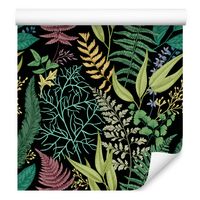 Tapeta leśne rośliny paproć liście do salonu