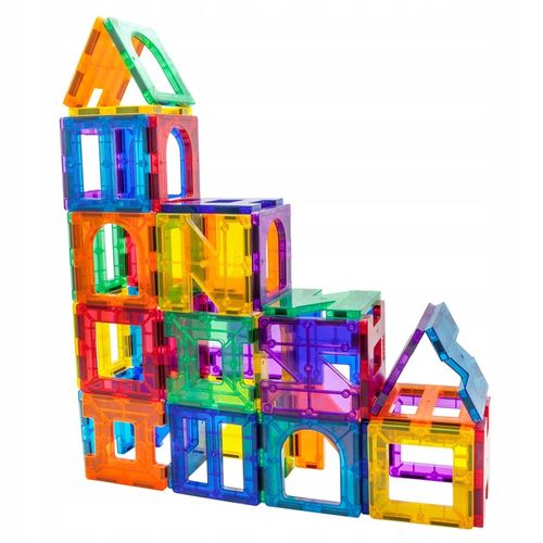 Klocki magnetyczne konstrukcyjne budowlane edukacyjne dla dzieci 42 el na Arena.pl