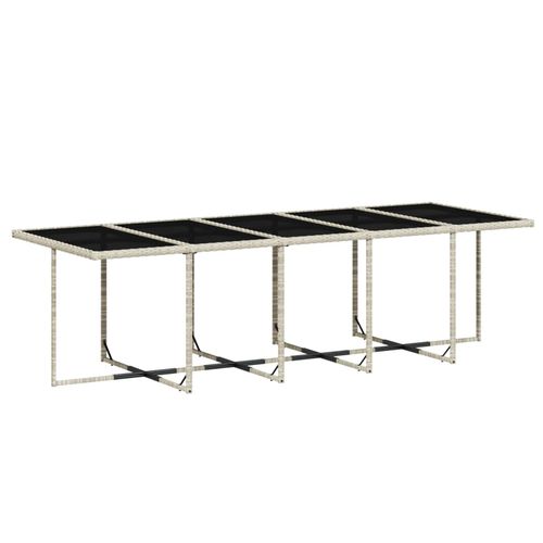 11-cz. zestaw mebli do ogrodu z poduszkami jasnoszary rattan PE na Arena.pl