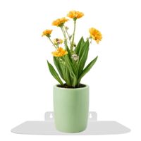 Solidny metalowy kwietnik wiszący ścienny loft półka na ścianę biały