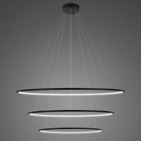 Lampa wisząca Ledowe Okręgi No.3 100cm 3K czarna