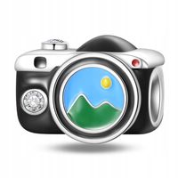 Zawieszka SREBRO 925 Koralik Charms Aparat Fotograficzny