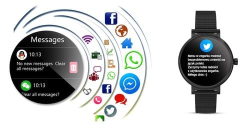 zegarek damski rubicon smartwatch rnbe64-3 black na Arena.pl