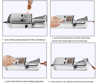 Elektryczna maszyna do robienia papierosów z wkładem ze stali nierdzewnej