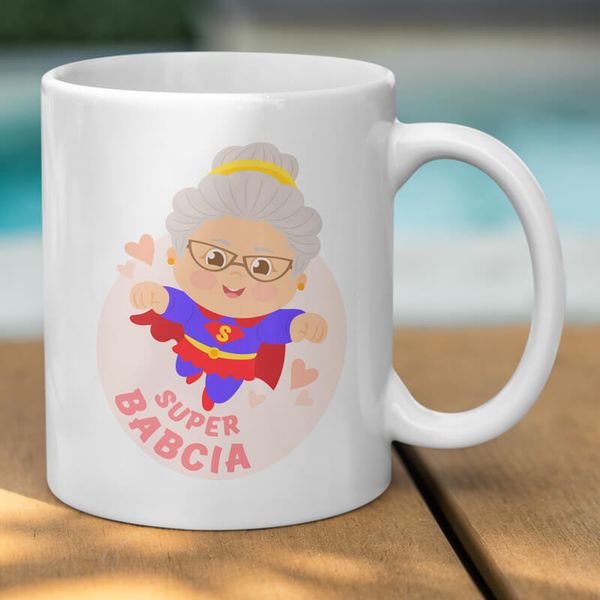 Kubek z nadrukiem - Super Babcia zdjęcie 1