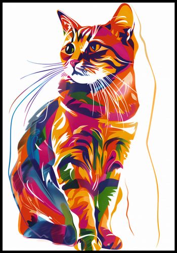 Plakat 68x98cm Nasycony Kot na Arena.pl