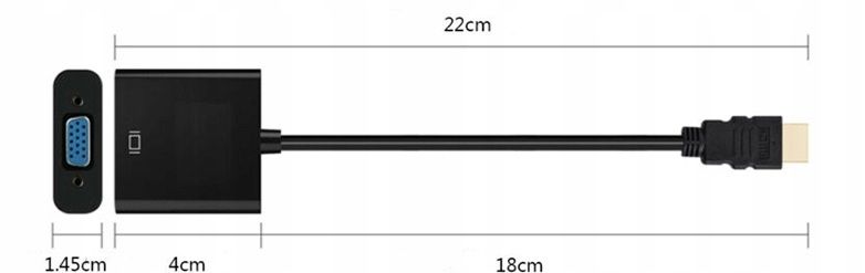 Konwerter z HDMI Interlook H-V1B-20 czarny zdjęcie 10