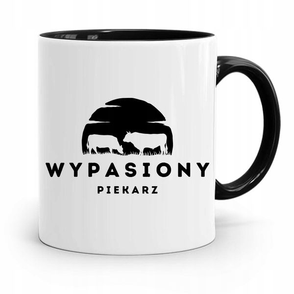 Kubek Czarny Prezent Dla Wypasionego Piekarza Z Nadrukiem Ze Zdjęciem zdjęcie 1