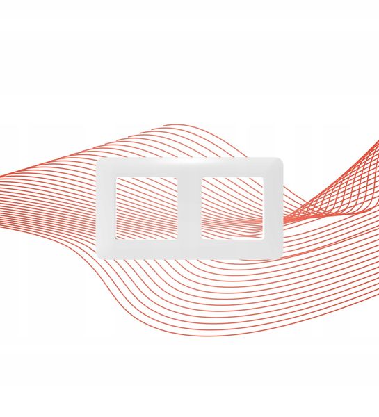 Podwójna ramka biała seria RM PSMART zdjęcie 2