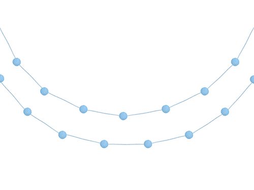 Girlanda pomponikowa, błękit, 2m na Arena.pl