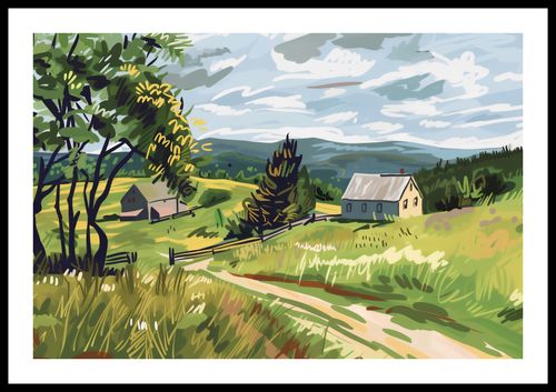 Plakat 60x40cm Bujna Wieś na Arena.pl