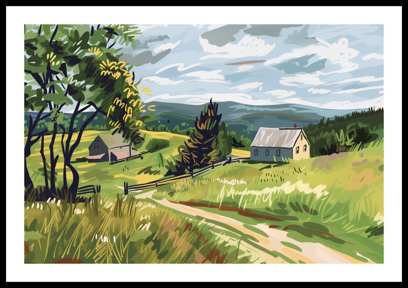 Plakat 60x40cm Bujna Wieś zdjęcie 3