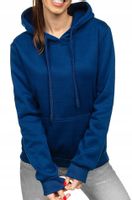 Damska bluza dresowa kangurka z kapturem S granat