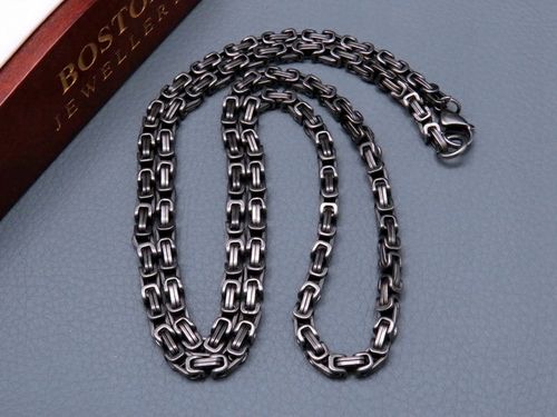 CZARNY ŁAŃCUSZEK + KRZYŻYK CZARNA STAL CHIRURGICZNA 316L SPLOT KRÓLEWSKI na Arena.pl