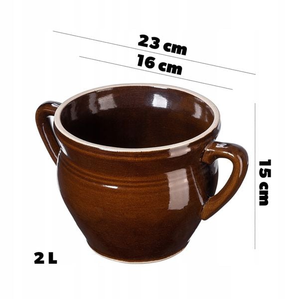 Kadax Garnek Kamionkowy do Kiszenia Kapusty 2L zdjęcie 3