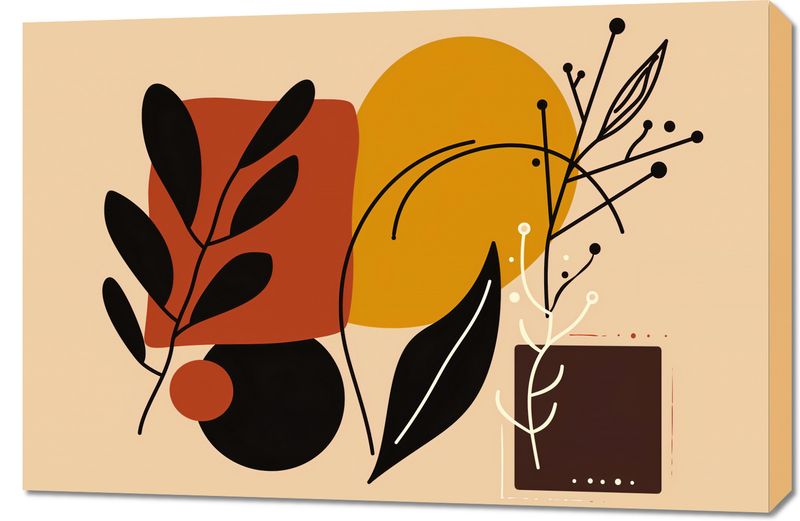 Obraz 90x60cm Ciepłe Kontury zdjęcie 1