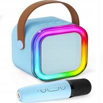 KARAOKE DLA DZIECI PRZENOŚNY GŁOŚNIK BLUETOOTH + 2 MIKROFONY KOLORNIEBIESKI na Arena.pl