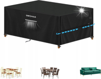 POKROWIEC NA MEBLE OGRODOWE PLANDEKA NA STÓŁ KRZESŁA WODOODPORNY 140x80x80