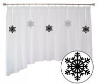 FIRANA świąteczna Boże Narodzenie dekoracja zimowa ŚNIEŻYNKI ażur 400x145