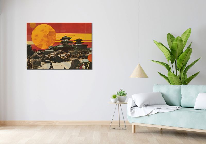 Obraz 100x70cm Krajobrazy Czerwonego Słońca zdjęcie 2