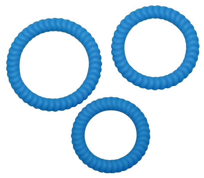 Lust 3 Cock Rings blue zdjęcie 2