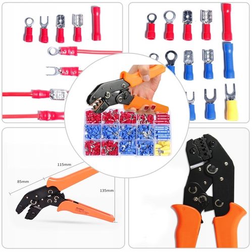 ZESTAW XXL KONEKTRÓW IZOLOWANYCH + ZACISKARKA na Arena.pl