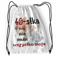 Plecak Urodziny 40 40Ste Sportowy Szkolny Worek Z Nadrukiem Ze Zdjęciem
