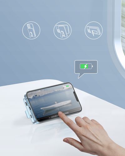 Powerbank Indukcyjny INNOSTYLE 10000mAh MagSafe Niebieski z Stojakiem na Arena.pl