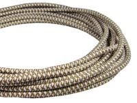 Przewód w oplocie syntetycznym ZIC-ZAC BIAŁO-STARE ZŁOTO 2*0,75 OMY