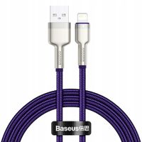 2 x Kabel Baseus Cafule USB Lightning 2.4A 1m Szybkie Ładowanie iPhone Fiol
