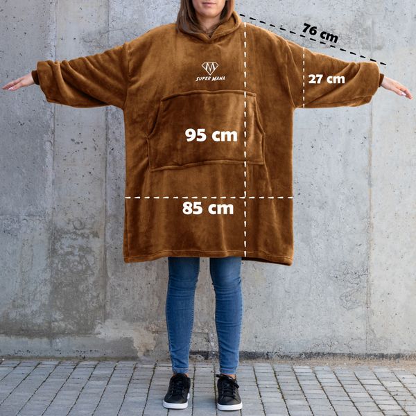 Bluzair SUPER MAMA - Bluza koc - Toffee zdjęcie 8