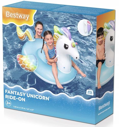 41114 Dmuchany JEDNOROŻEC materac 1,55 mx1,19 CM DLA DZIECI UCHWYTY BESTWAY na Arena.pl