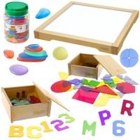 MASTERKIDZ Panel Skrzynia LED Sensoryczna + Zestaw Akcesoriów