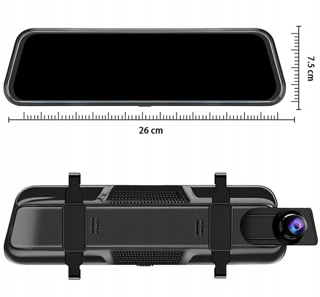 WIDEOREJESTRATOR JAZDY DOTYKOWY KAMERA COFANIA REJESTRATOR PRZÓD TYŁ MenuPL zdjęcie 12